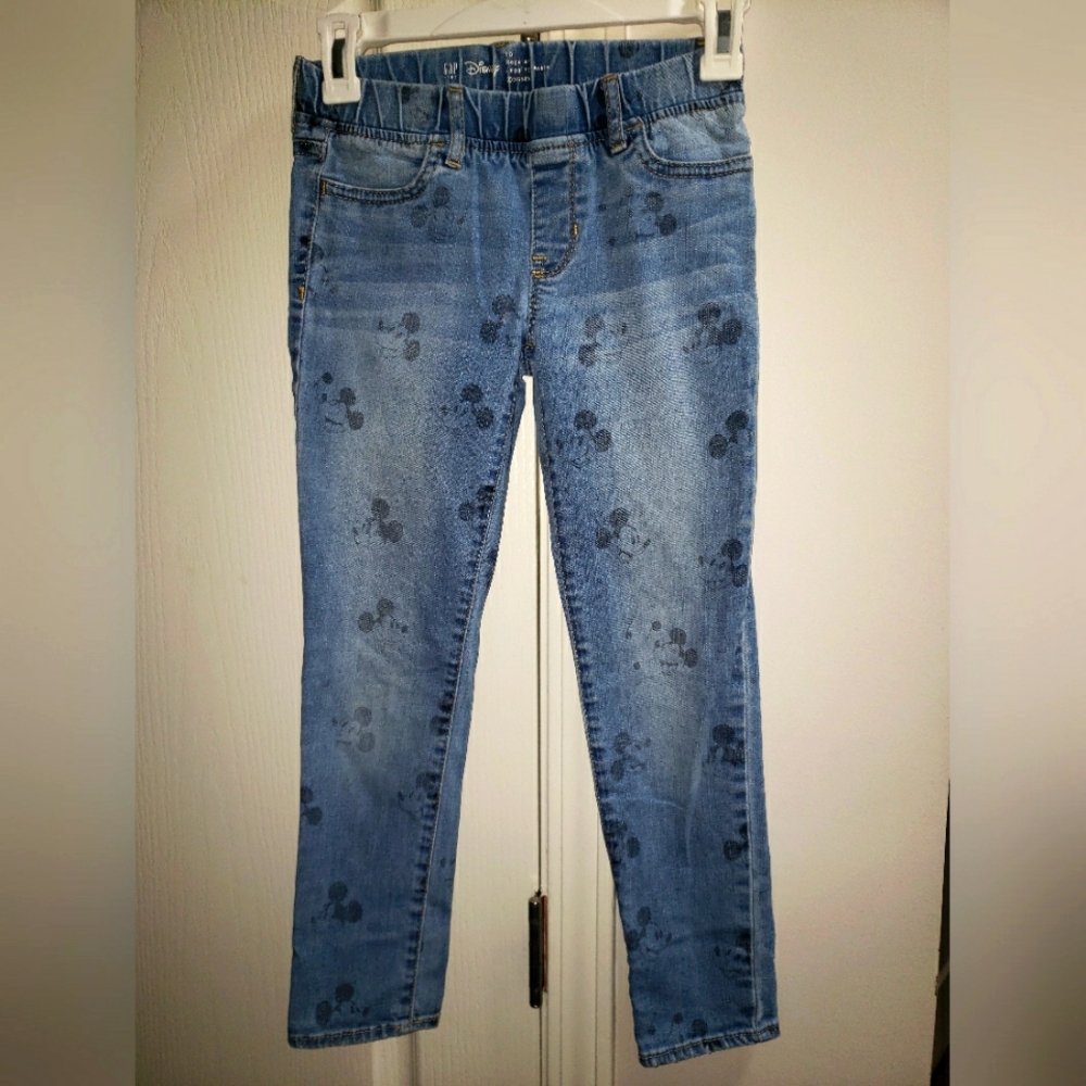 Gap Girls (NWOT) Disney Retro Mickey Mouse Graphic Denim Jeggings Size 10